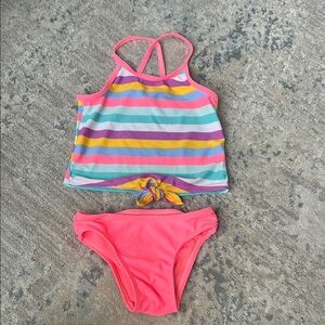 Old Navy Pink and Purple Bikini Swim Set